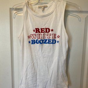 Express Red White & Boozed 4th of July Tank Top